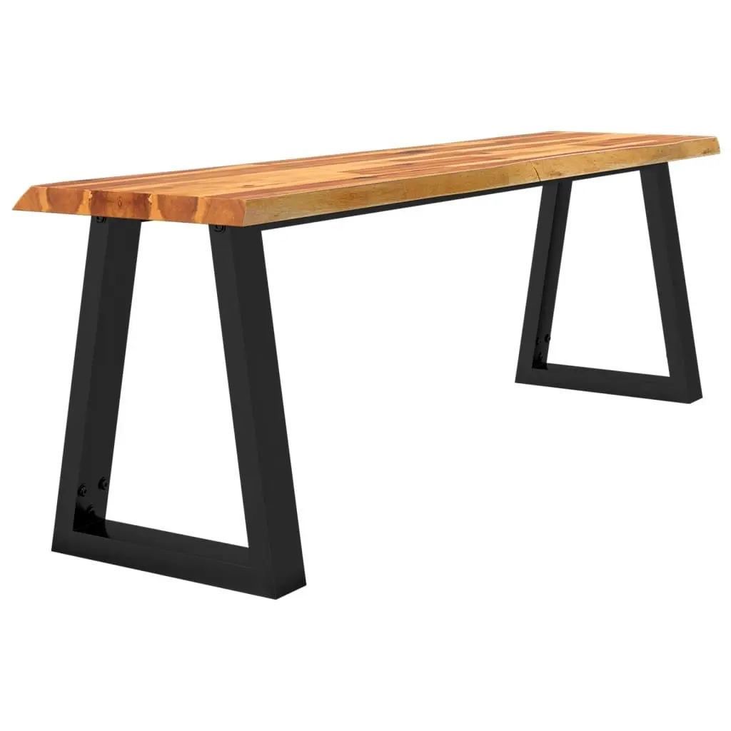 Solid Wood Bench Live Edge 140 cm Acacia Dining Room Hallway Seating Furniture
