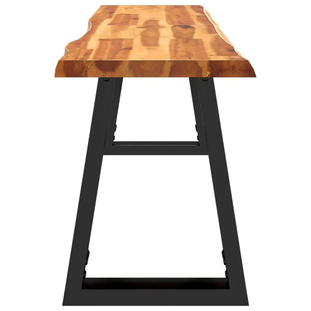 Solid Wood Bench Live Edge 140 cm Acacia Dining Room Hallway Seating Furniture