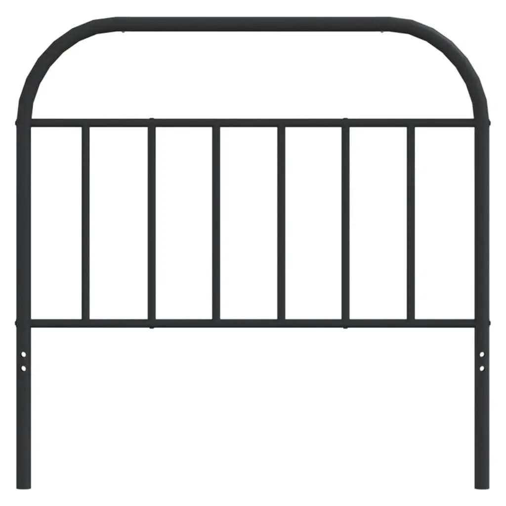 Metal Headboard Black 107cm Powder-Coated Steel Bedroom Furniture Bed Frame Accessory