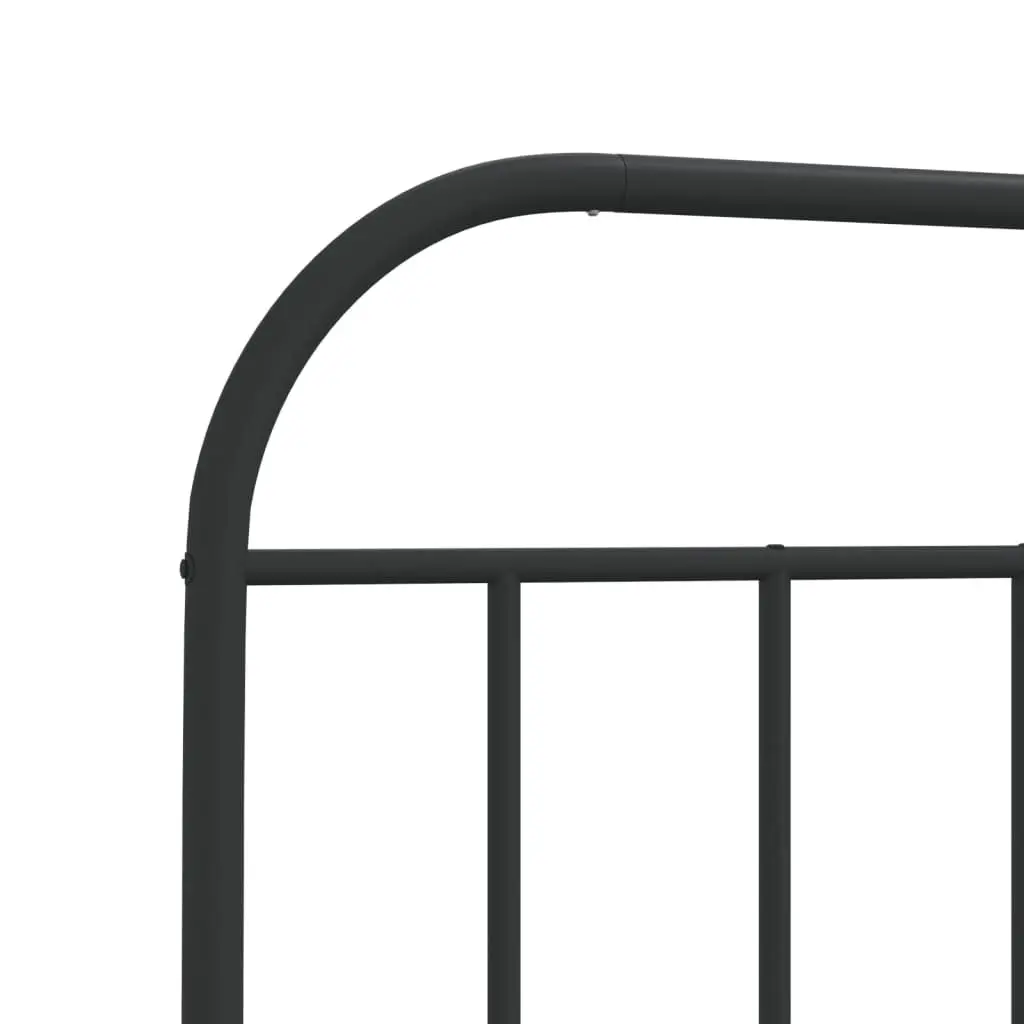 Metal Headboard Black 107cm Powder-Coated Steel Bedroom Furniture Bed Frame Accessory