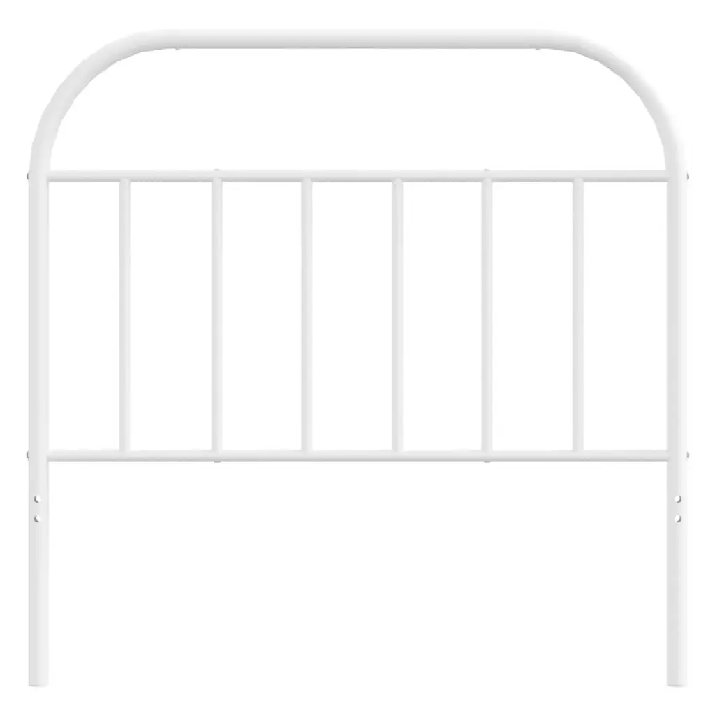 Metal Headboard Sturdy Legs 107 cm White Powder-coated Steel