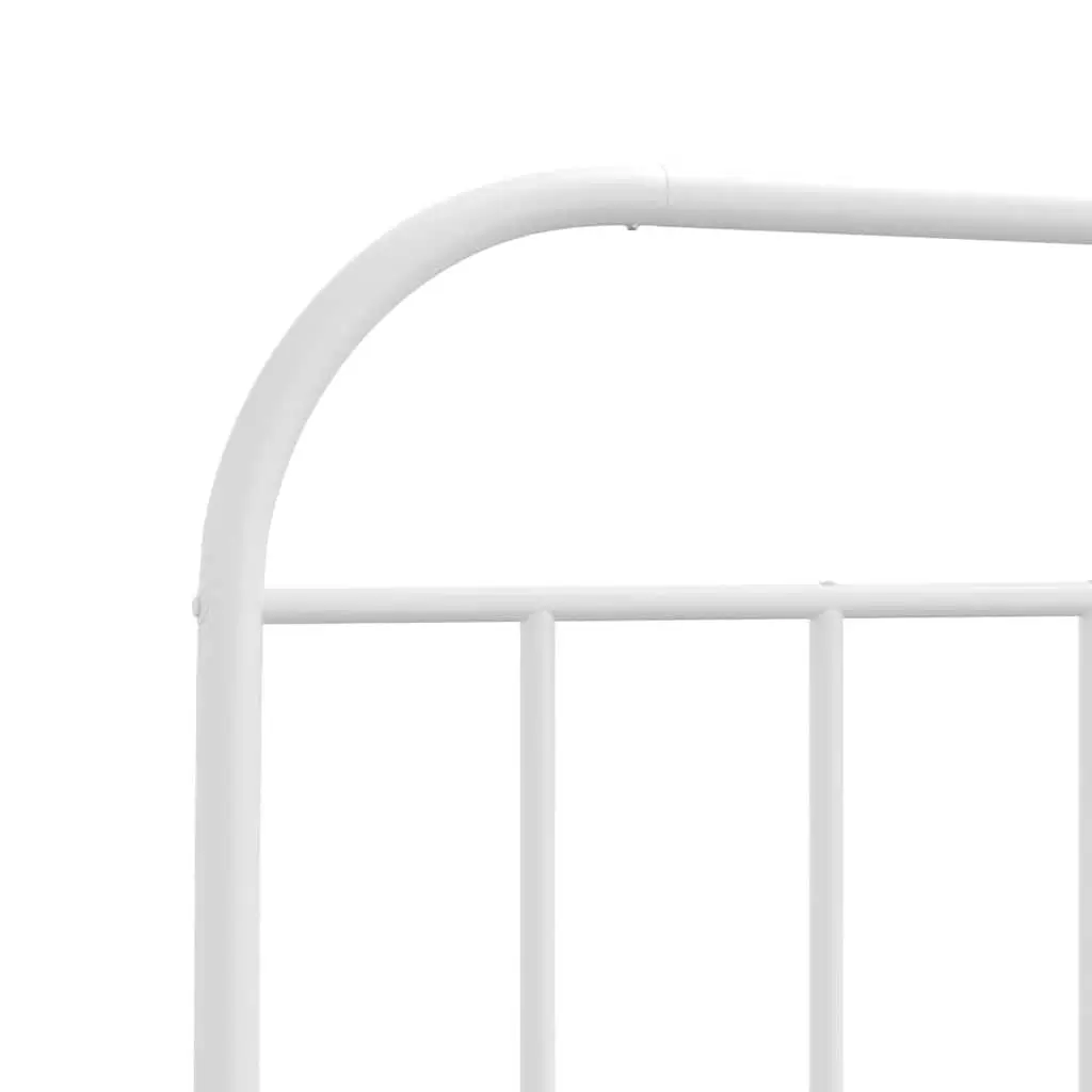 Metal Headboard White 180cm Powder-coated Steel Construction for Bedroom Bed Frame