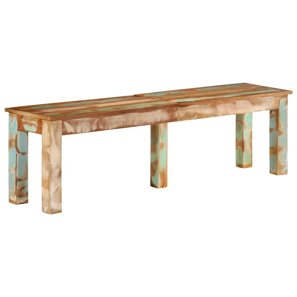 Wooden Bench Solid Reclaimed Wood 160x35x46cm Indoor Furniture Brown