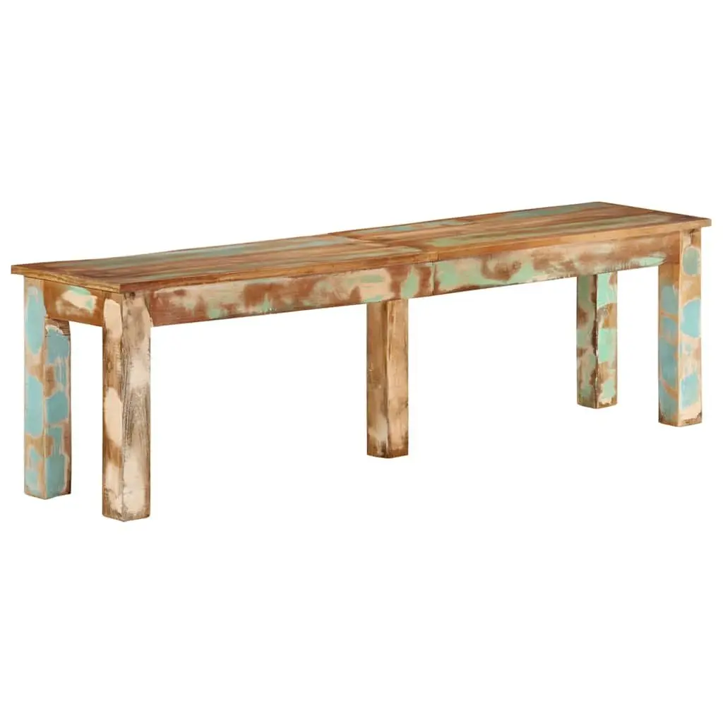 Wooden Bench Solid Reclaimed Wood 160x35x46cm Indoor Furniture Brown