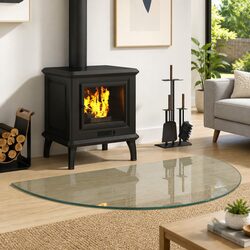 Fireplace Glass Plate Transparent 1000 x 600 mm Heat-Resistant Hearth Protector