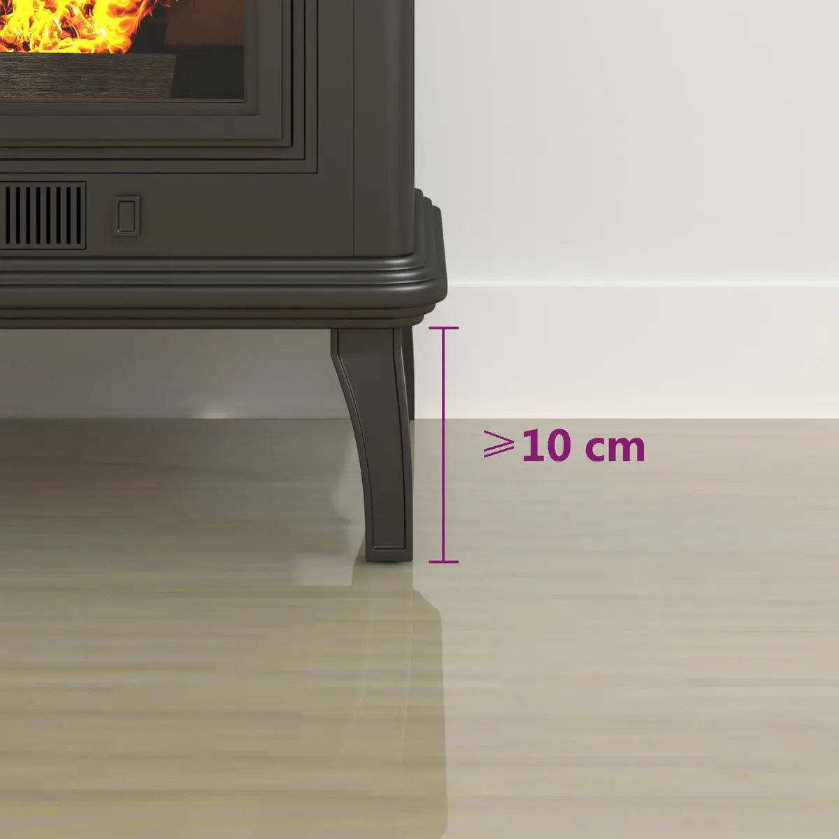 Fireplace Glass Plate Heat Resistant Tempered Glass 80 x 60 cm Transparent Floor Protector