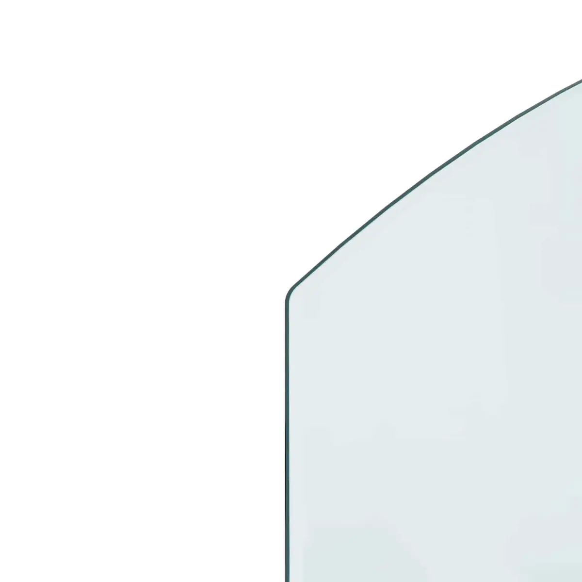 Fireplace Glass Plate Heat Resistant Tempered Glass 80 x 60 cm Transparent Floor Protector