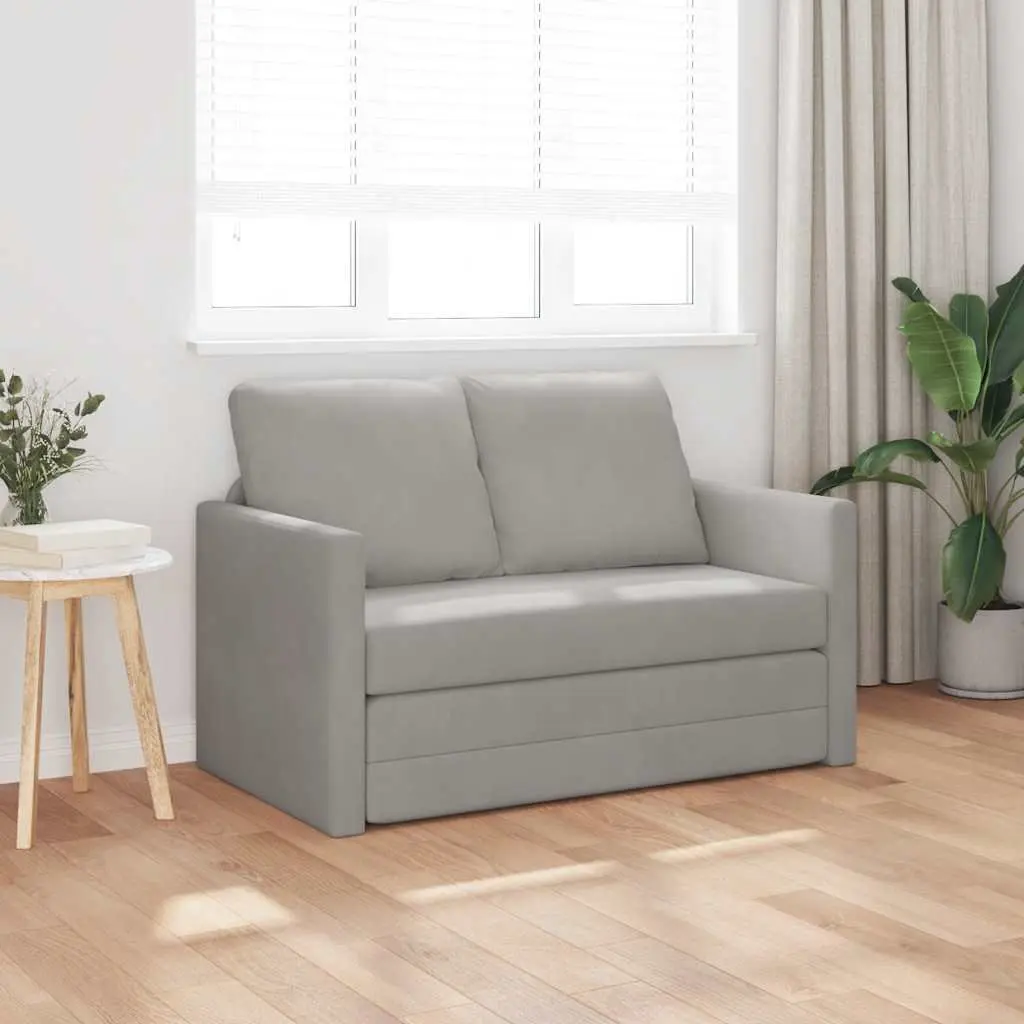 Floor Sofa Bed 2-in-1 Convertible Sleeper Loveseat Living Room Bedroom Grey