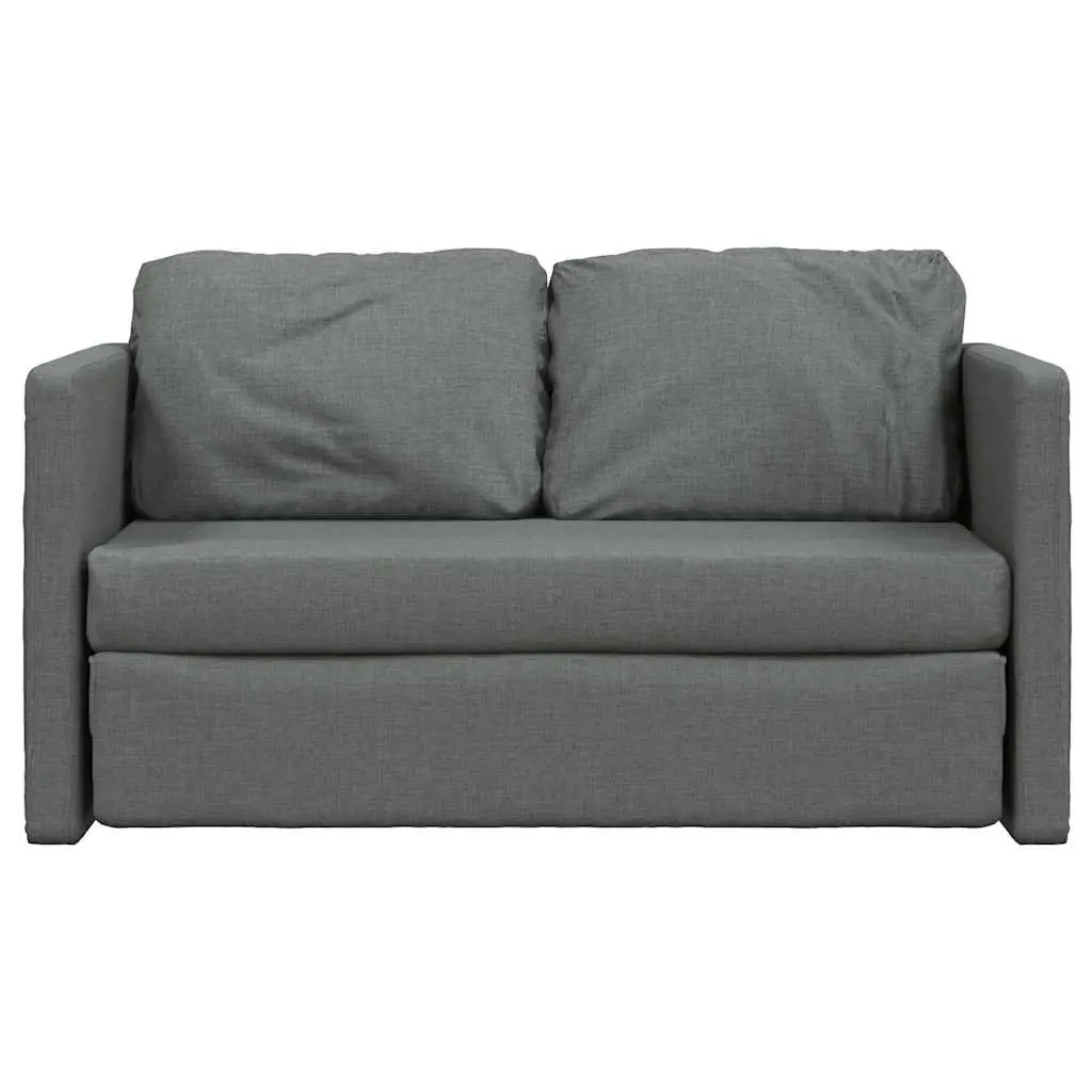 Floor Sofa Bed 2-in-1 Convertible Sleeper Loveseat Folding Guest Bed Grey