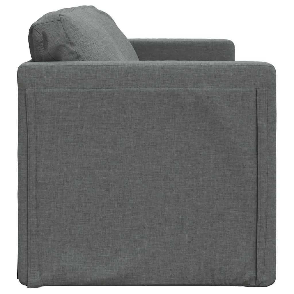 Floor Sofa Bed 2-in-1 Convertible Sleeper Loveseat Folding Guest Bed Grey