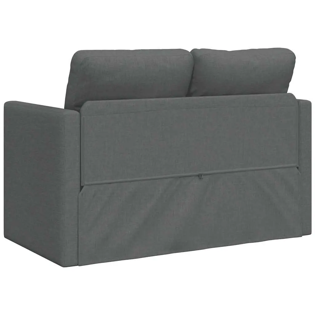 Floor Sofa Bed 2-in-1 Convertible Sleeper Loveseat Folding Guest Bed Grey