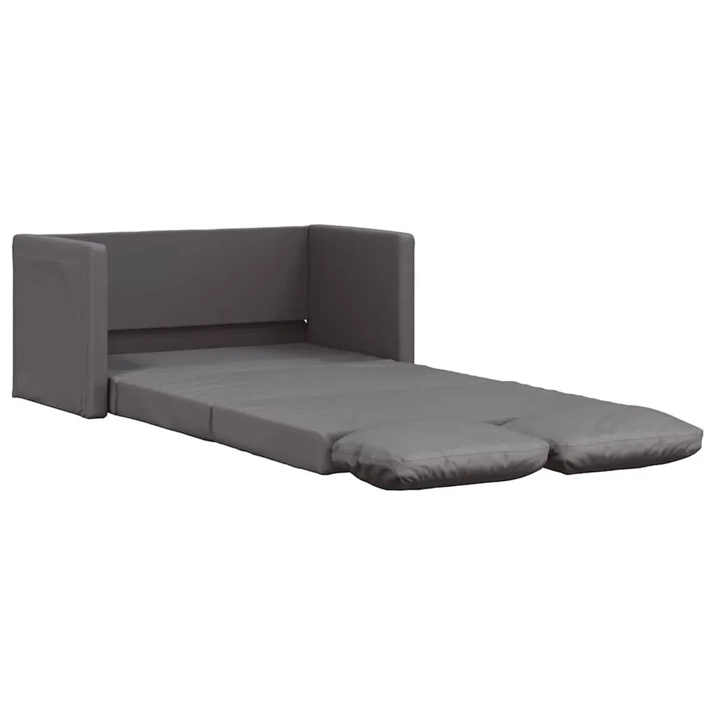 Floor Sofa Bed 2-in-1 Convertible Loveseat Grey Folding Sleeper Living Room