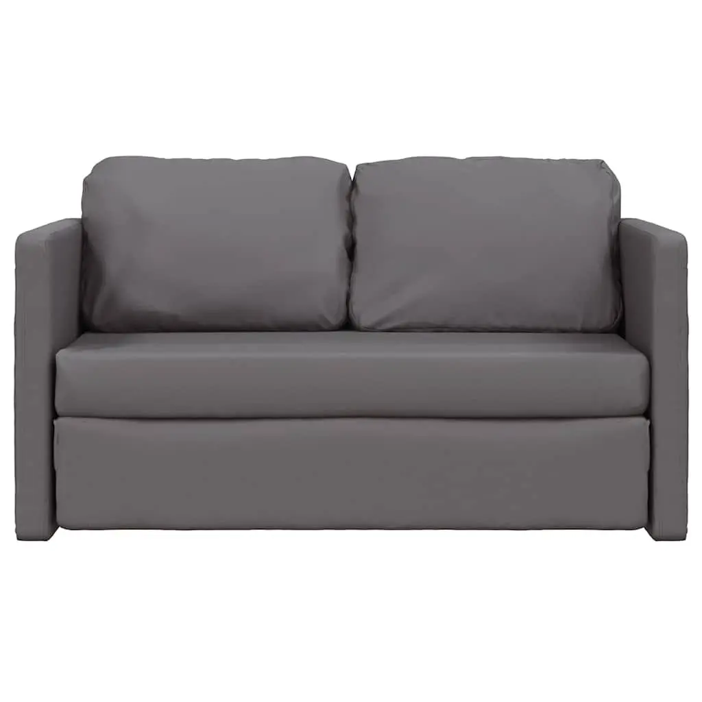 Floor Sofa Bed 2-in-1 Convertible Loveseat Grey Folding Sleeper Living Room