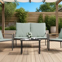 Garden Table Anthracite 55x40x37cm Outdoor Patio Steel Frame Leisure Furniture