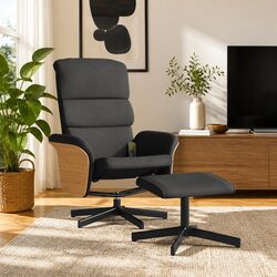 Massage Recliner Chair with Footstool Vibration Armchair Swivel Relaxing Seat