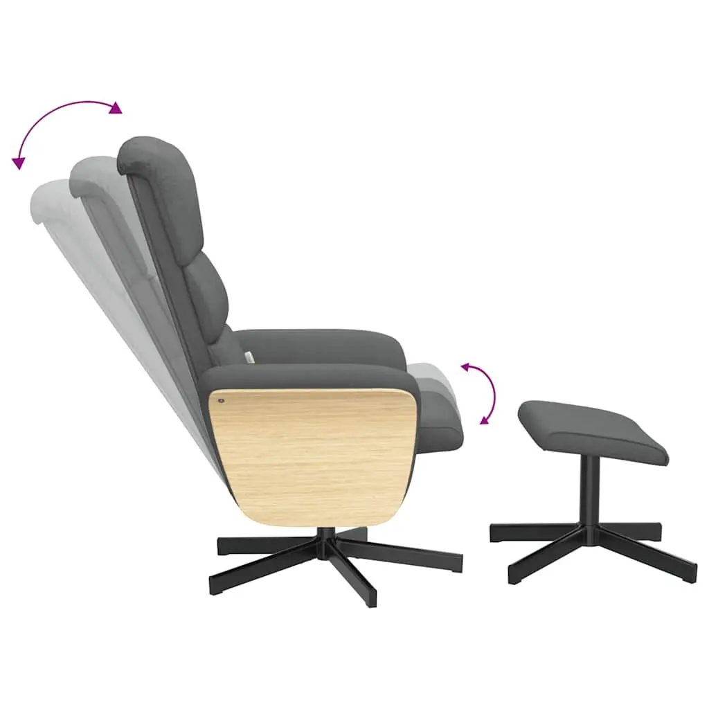 Massage Recliner Chair Vibration Therapy 360-Degree Swivel Dark Grey Fabric