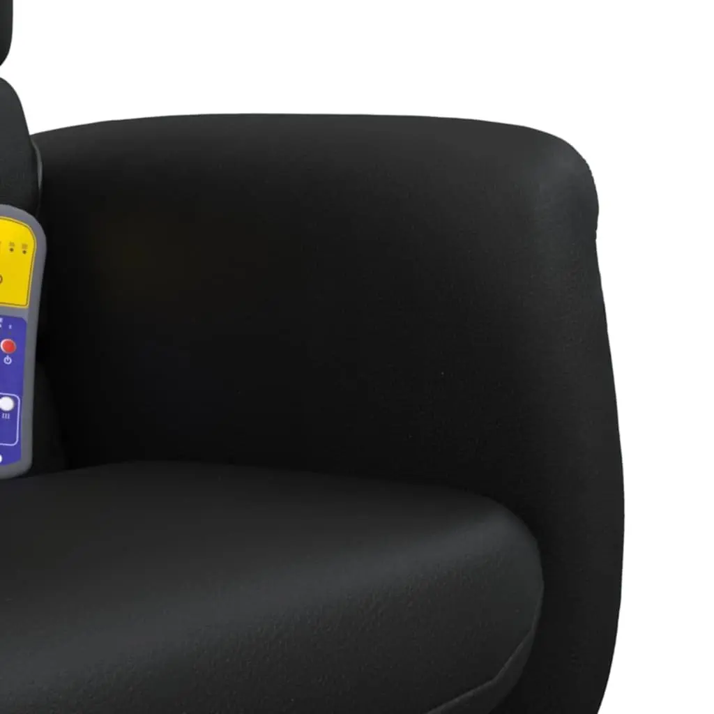 Massage Recliner Chair with Footstool 360-Degree Swivel Faux Leather Black