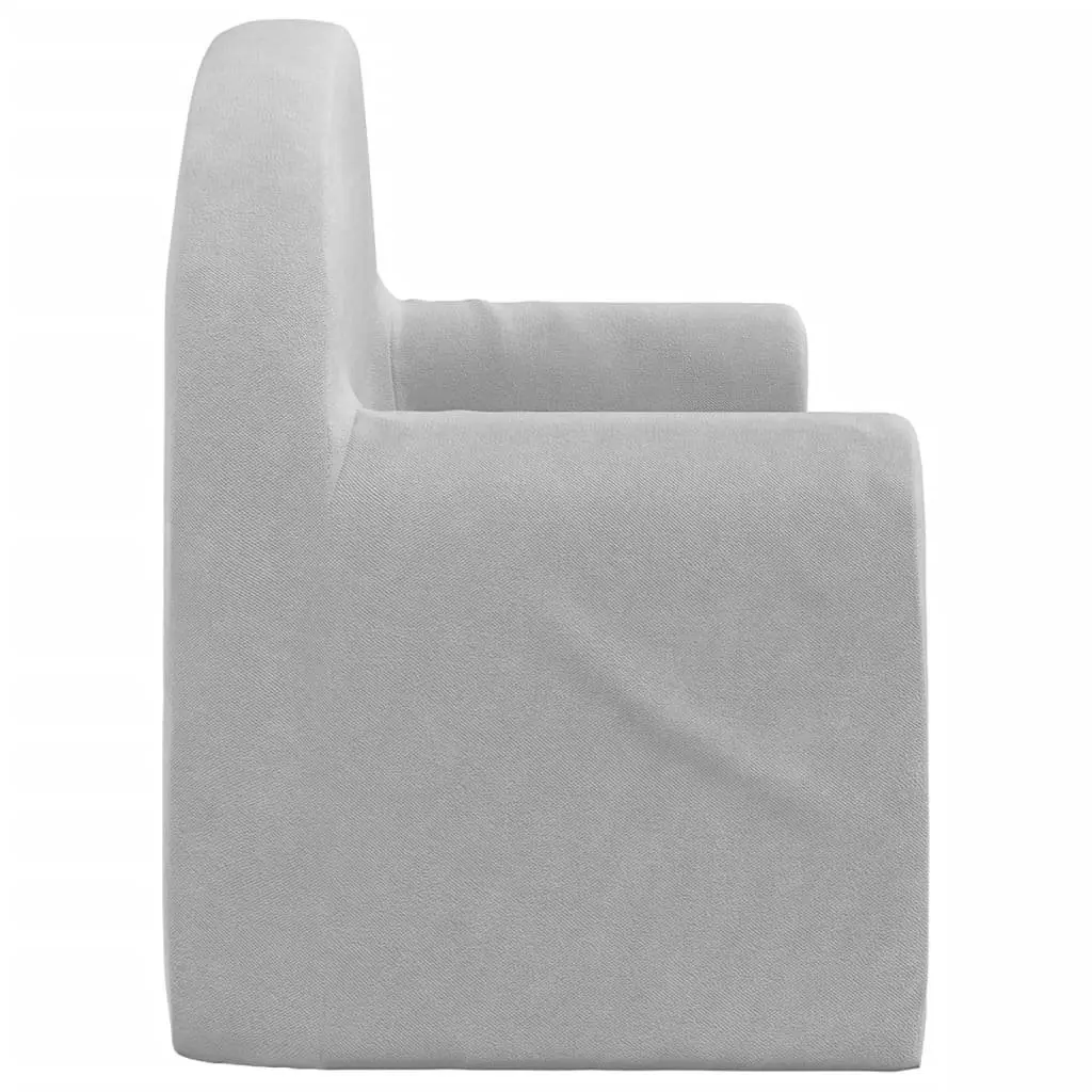 Kids Sofa Bed 2-Seater Grey Soft Plush Folding Armchair Toddler Furniture