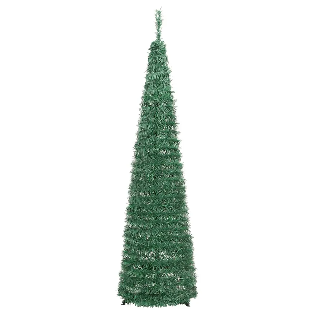 Artificial Christmas Tree Pop-up 120cm Green 50 LEDs 8 Lighting Modes Holiday