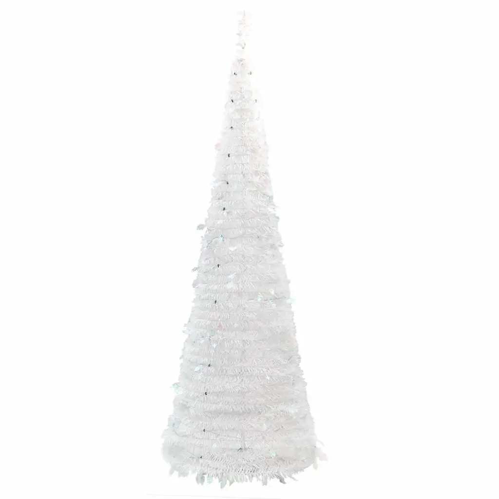 Artificial Christmas Tree Pop-Up 180cm White 150 LEDs 8 Lighting Modes
