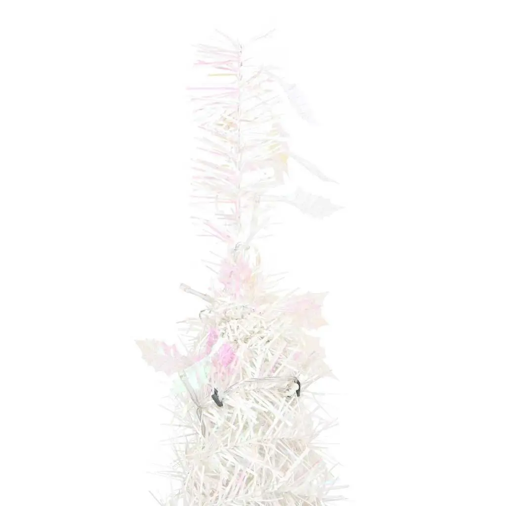 Artificial Christmas Tree Pop-Up 210cm 200 LEDs White 8 Lighting Modes Holiday