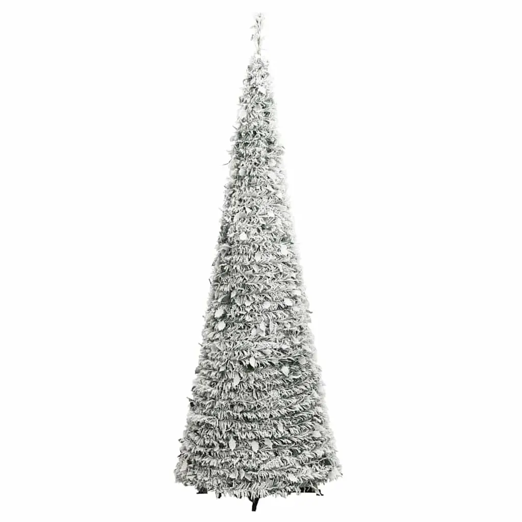 Artificial Christmas Tree 120cm White Flocked Snow Pop-up 50 LEDs 8 Modes