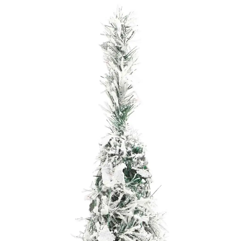 Artificial Christmas Tree 120cm White Flocked Snow Pop-up 50 LEDs 8 Modes