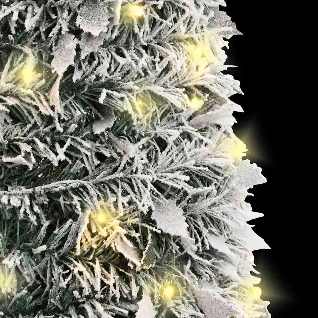 Artificial Christmas Tree 120cm White Flocked Snow Pop-up 50 LEDs 8 Modes