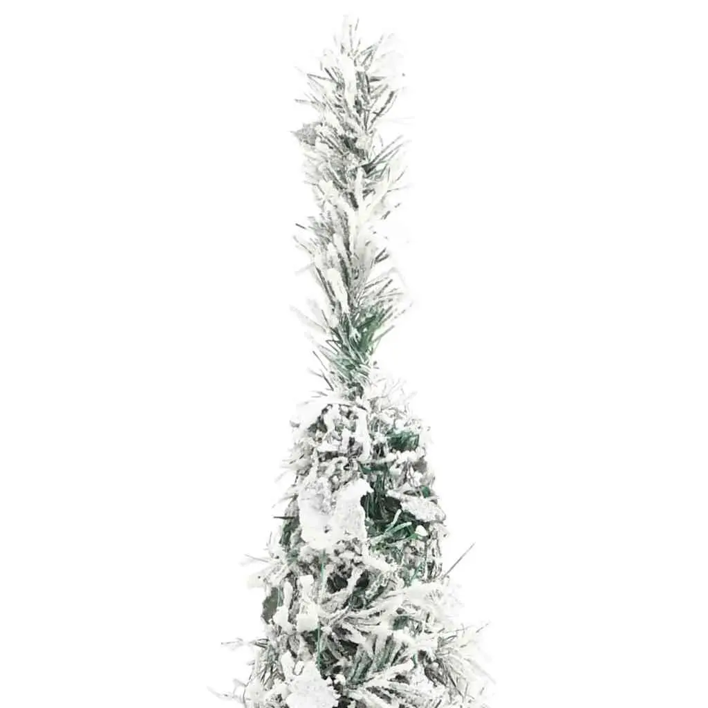 Artificial Christmas Tree Pop-up Flocked Snow 180cm 150 LEDs 8 Lighting Modes