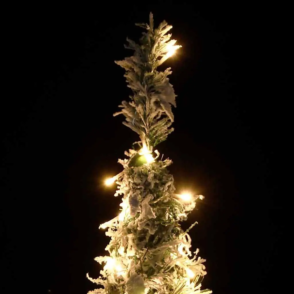 Artificial Christmas Tree Pop-up Flocked Snow 180cm 150 LEDs 8 Lighting Modes