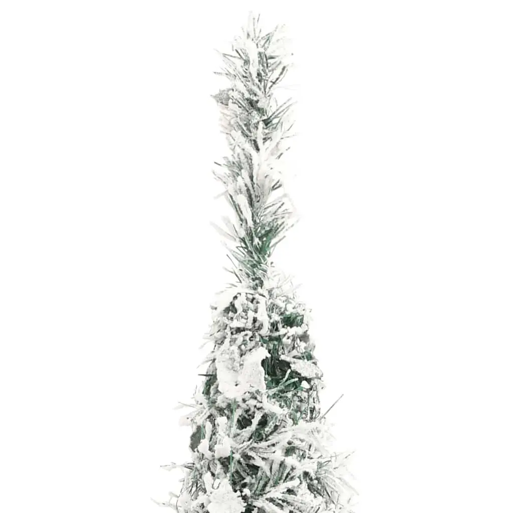 Artificial Christmas Tree Pop-up Flocked Snow 210cm 200 LEDs 8 Lighting Modes