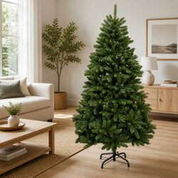 Artificial Hinged Christmas Tree 180cm Green Realistic Lifelike Holiday