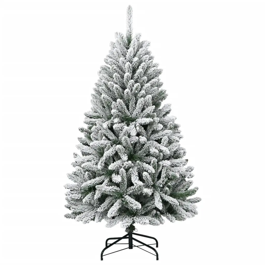 Artificial Christmas Tree Hinged 150 cm Flocked Snow White