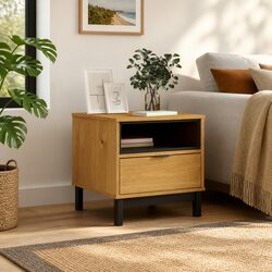 Side Table 50x50x50 cm Solid Wood Storage End Table Living Room Furniture