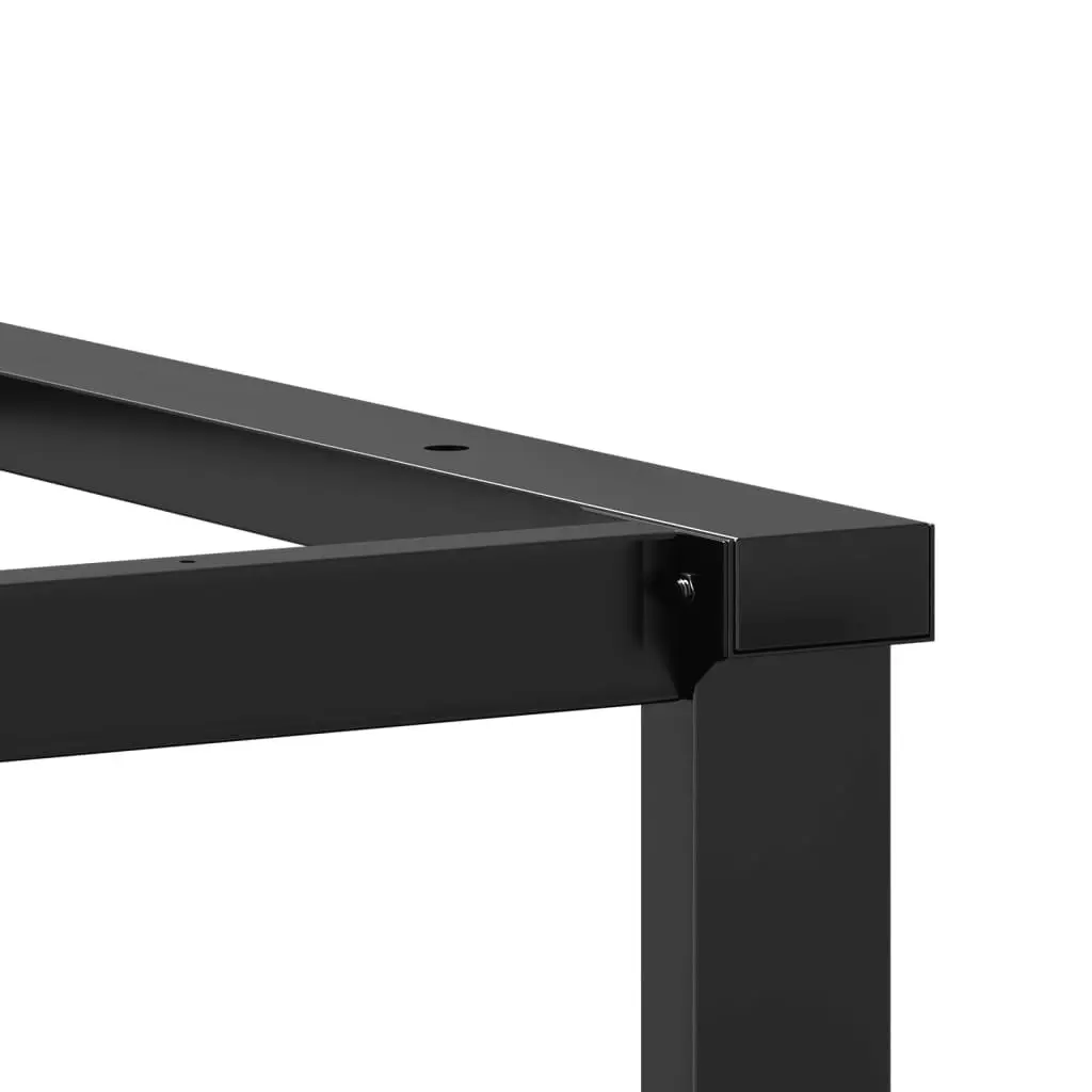 Steel O-Frame Dining Table Legs Industrial Black 120x60x73cm