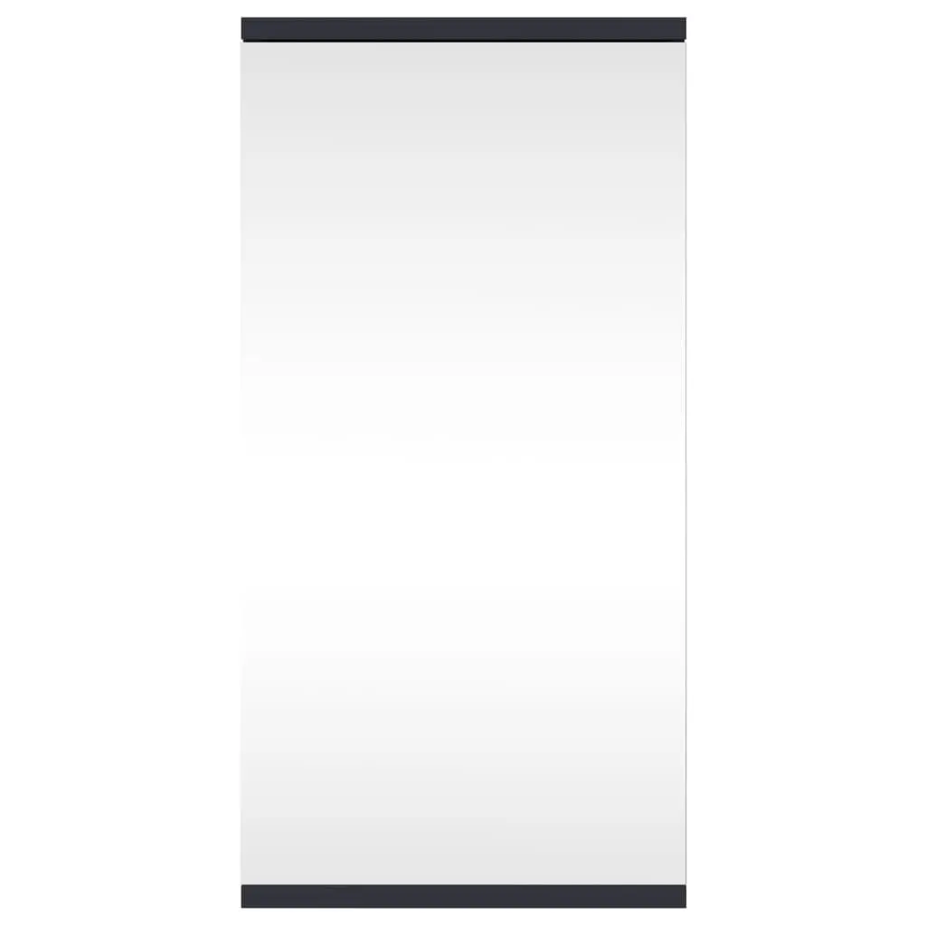 Corner Bathroom Mirror Cabinet Wall-Mounted Storage 30x24x60cm Grey
