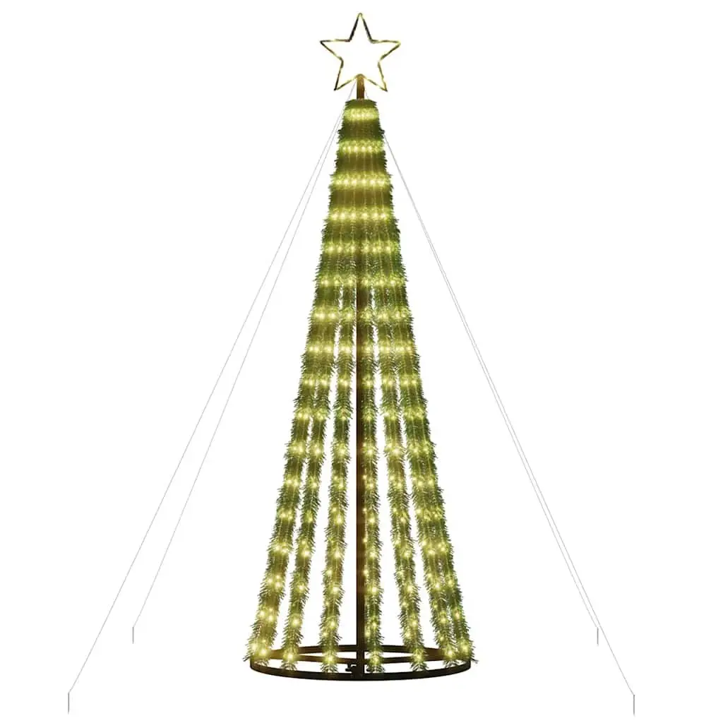 LED Christmas Tree 275 LEDs Warm White 180cm Pre Lit Xmas Tree Home Decor