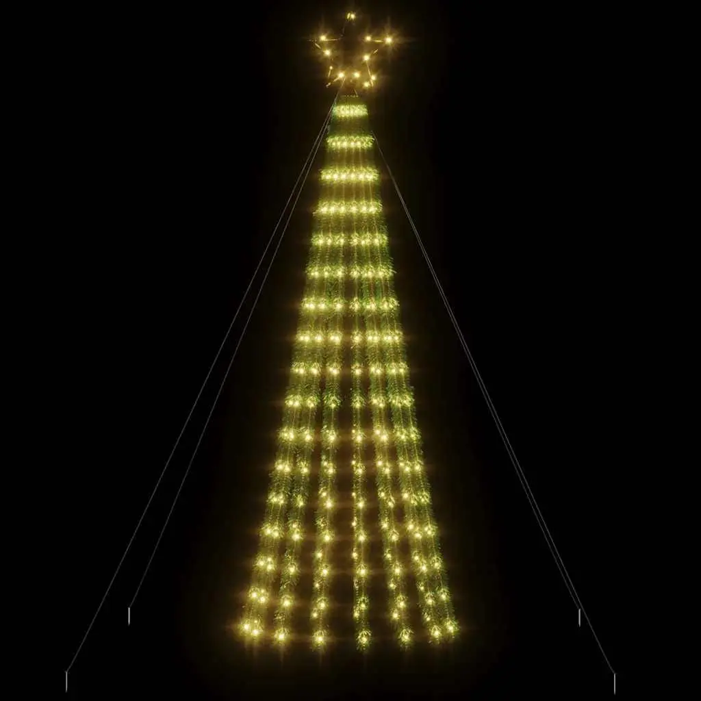 LED Christmas Tree 275 LEDs Warm White 180cm Pre Lit Xmas Tree Home Decor