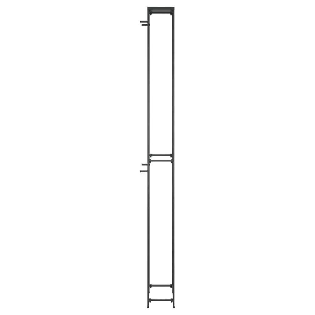 Wine Rack Large Capacity Wrought Iron Wall Mount Black