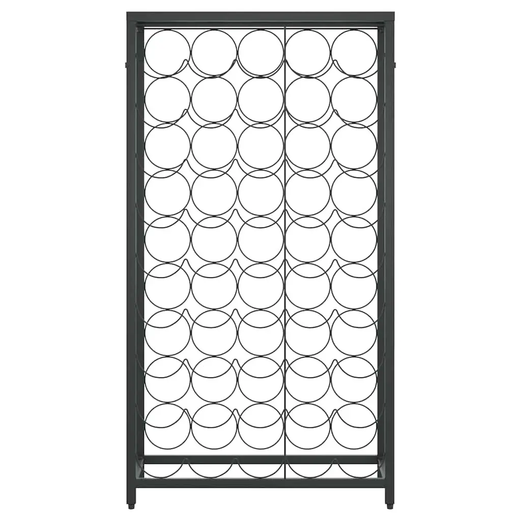 Wine Rack Wall Mount Storage Display Stand Wrought Iron Black for 45 Bottles