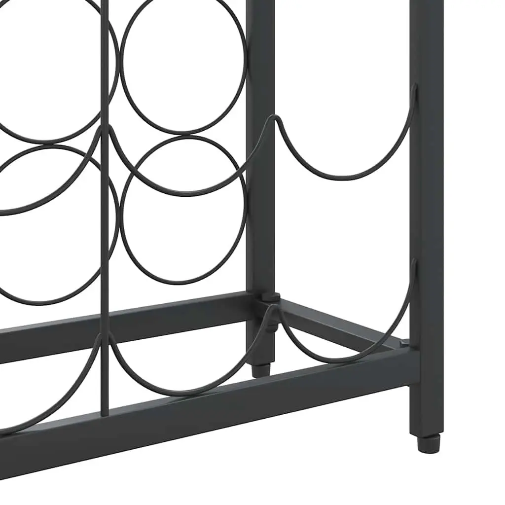 Wine Rack Wall Mount Storage Display Stand Wrought Iron Black for 45 Bottles
