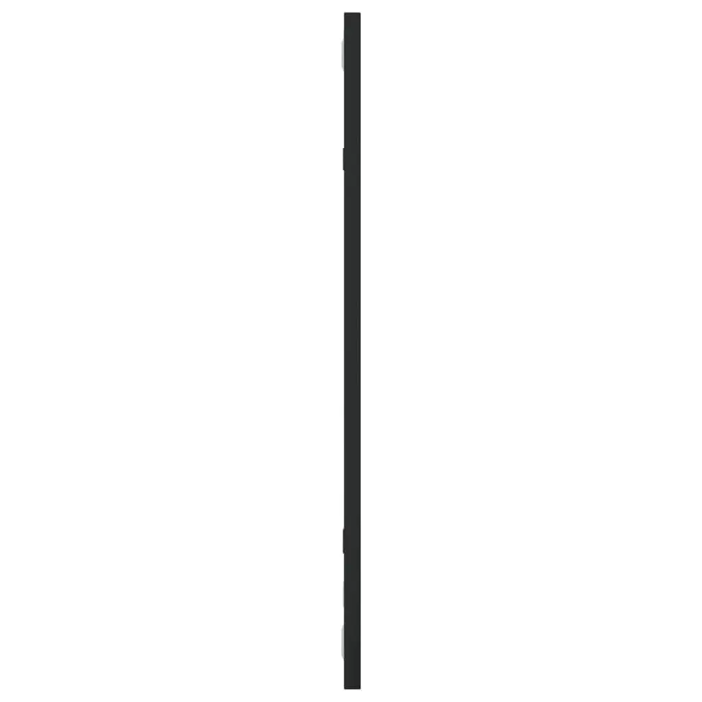 Wall Mirror Black Rectangle Iron Frame 30x60 cm Vertical Horizontal Mount