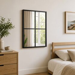 Wall Mirror Rectangle Black 30x40 cm Minimalist Home Decor Bedroom Hallway