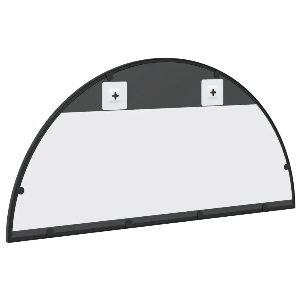 Wall Mirror Black Arch Iron Frame 80x40 cm Bedroom Hallway Living Room Decor