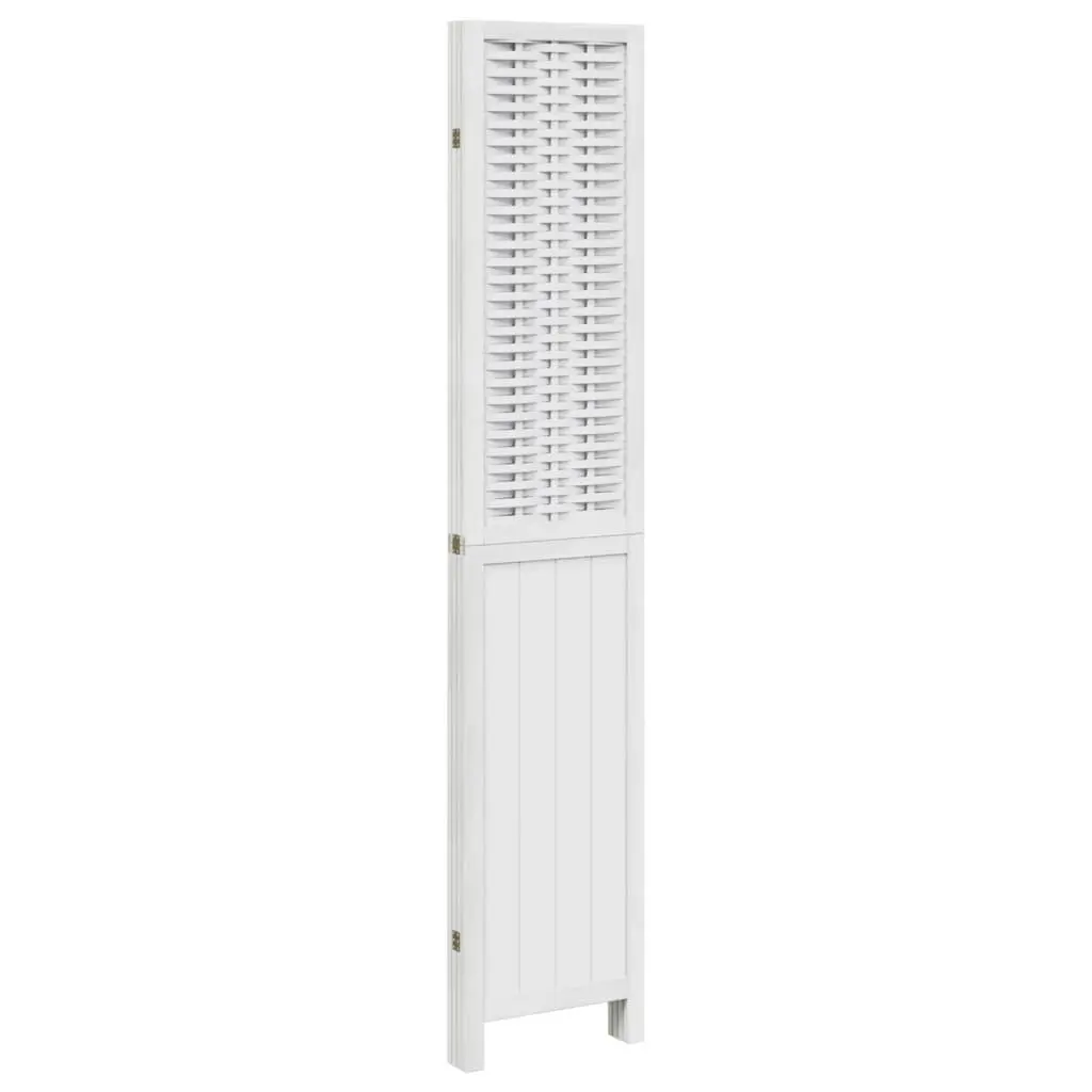 Room Divider Folding Privacy Screen 4 Panels White Indoor Decorative