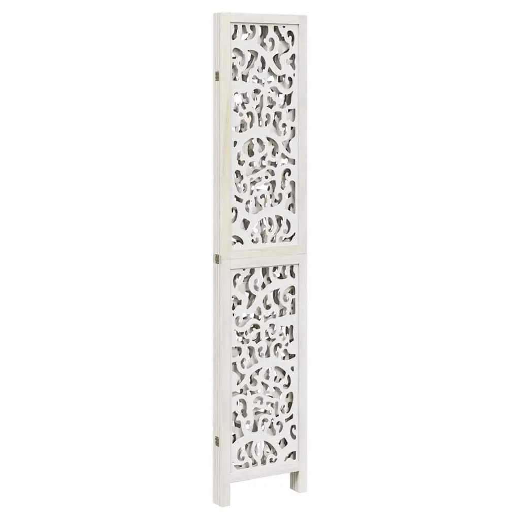 Room Divider Folding Privacy Screen 4 Panels White Indoor Decorative Partition