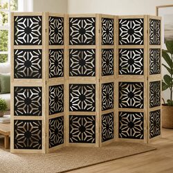 Room Divider 6 Panel Folding Privacy Screen Indoor Bedroom Living Office