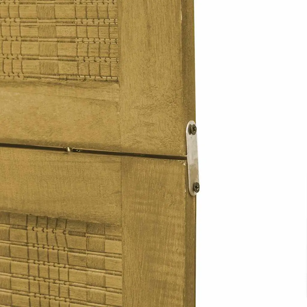 Room Divider Folding Privacy Screen 3 Panels Indoor Natural Bamboo Brown