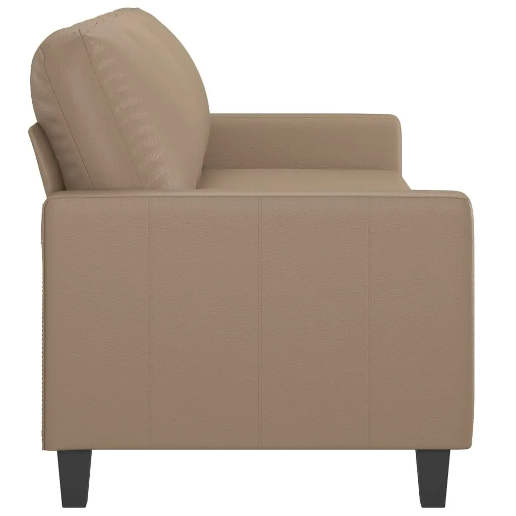 3-Seater Sofa Faux Leather Modern Living Room Couch 180cm Brown