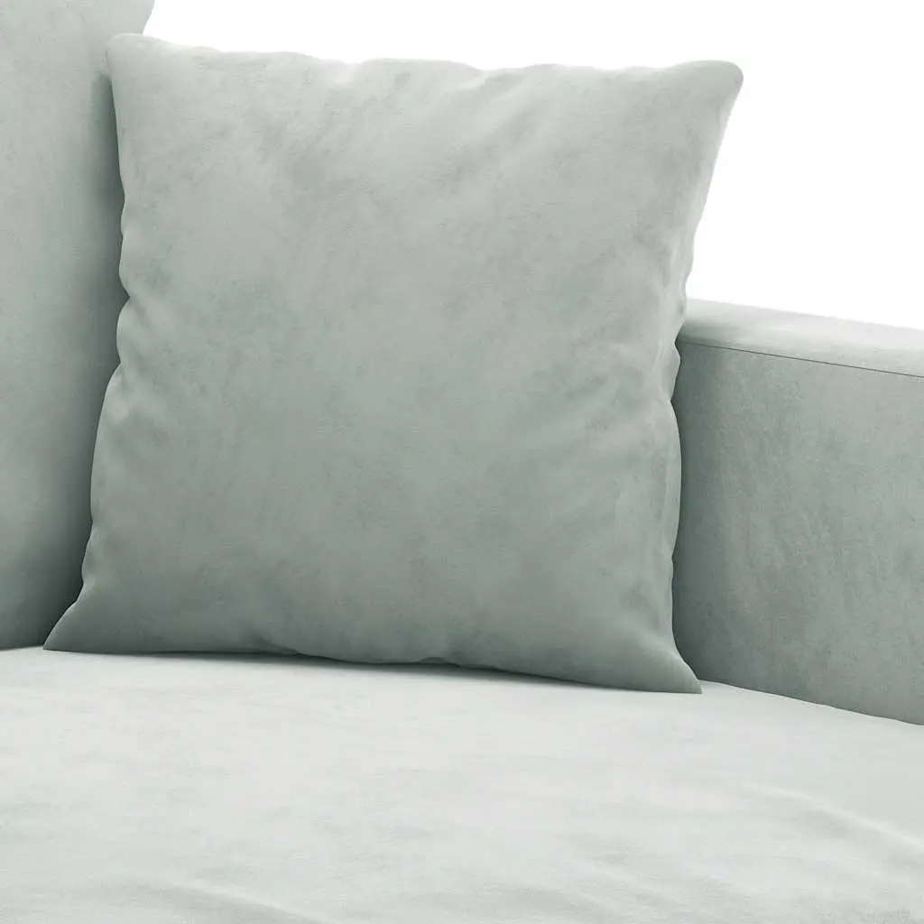 2-Seater Sofa Grey Velvet 120cm Modern Living Room Couch Comfortable Padded